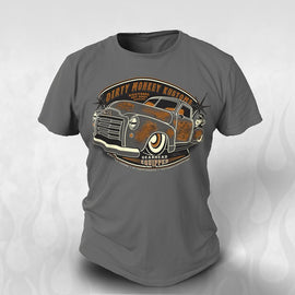 1951 GMC Truck Hot Rod Youth tshirt - Dirty Monkey Kustoms USA GearHead Apparel - USA