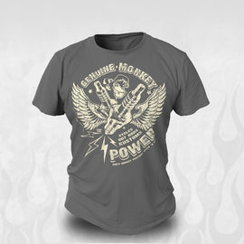 KIDS Hot Rod "Monkey Power" T shirts - Dirty Monkey Kustoms USA GearHead Apparel - USA