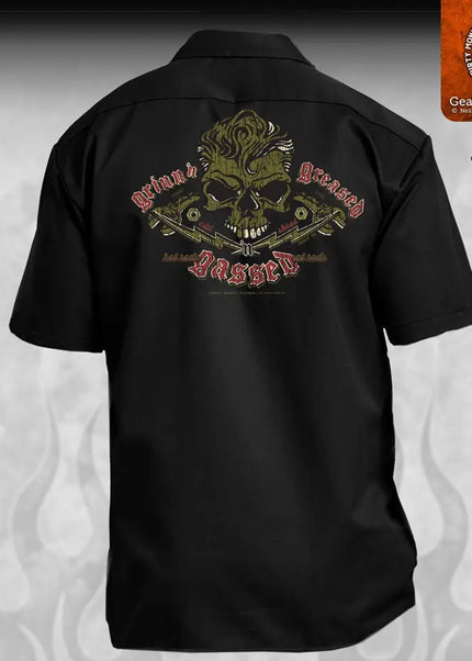 Kustom Vintage Work Shirts & Mechanic Shirts | Dirty Monkey Kustoms GearHead Apparel