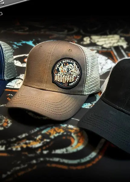 Hot Rod, Rat Rod & Rockabilly Hats & Beanies | Dirty Monkey Kustoms USA GearHead Apparel
