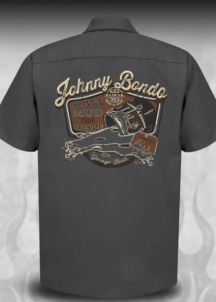 "Johnny Bondo" Hot Rodder Mechanic Shirt - Dirty Monkey Kustoms CDN GearHead Apparel - Canada