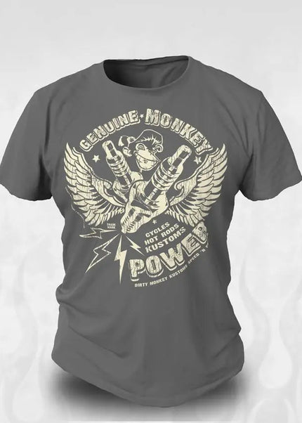 KIDS Hot Rod "Monkey Power" T shirts - Dirty Monkey Kustoms USA GearHead Apparel - USA