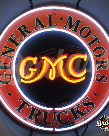 Gmc Trucks Neon Sign With Backing image 0