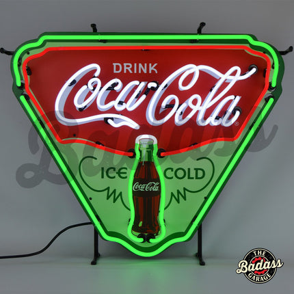 Coca-cola Ice Cold Shield Neon Sign With Backing image 0
