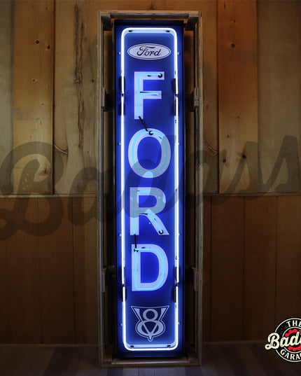 Ford 72" Vertical Neon Sign in Steel Can image 0