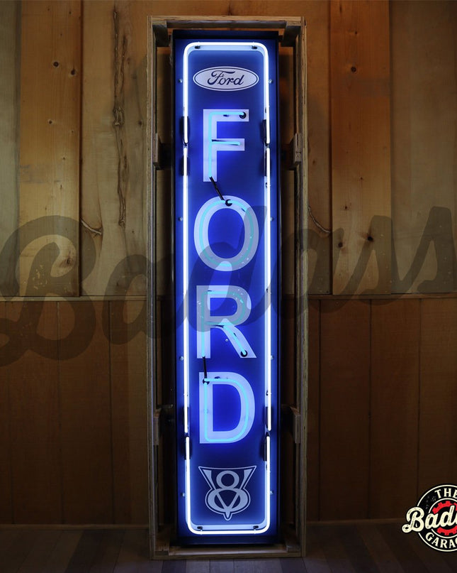 Ford 72" Vertical Neon Sign in Steel Can image 0