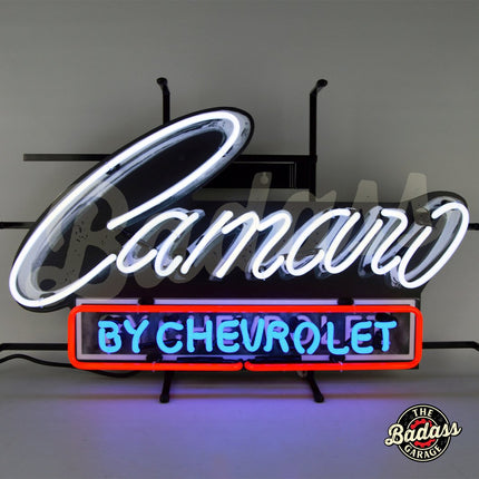 Camaro By Chevrolet Neon Sign With Backing image 0