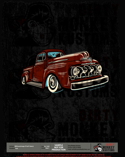 ライセンス可能な1951年式フォードF1のイラスト