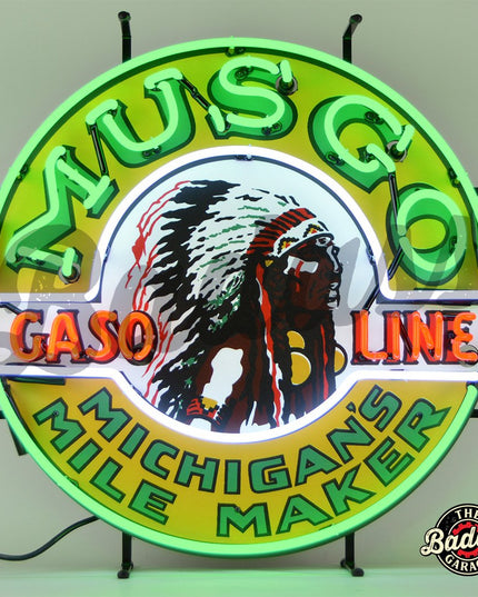 Gas - Musgo Gasoline Neon Sign With Backing image 0