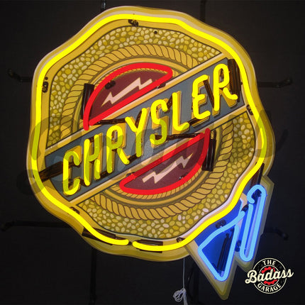 Chrysler Badge Neon Sign With Backing image 0
