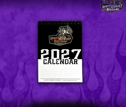 2027 Dirty Monkey Kustoms Hot Rod Art Calendar - 5x7