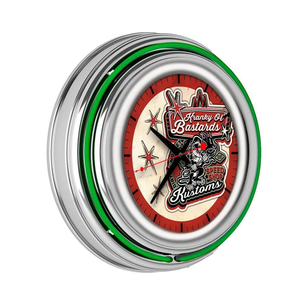 Kranky Ol' Bastards Neon Retro Wall Clock