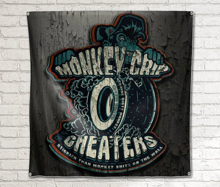"Monkey Grip Cheaters" Hot Rod garage sign