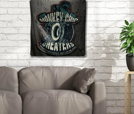"Monkey Grip Cheaters" Hot Rod garage sign