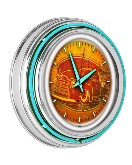 1951 GMC Neon Lit Retro Wall Clock