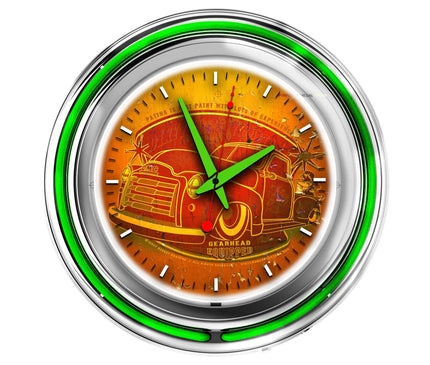 1951 GMC Neon Lit Retro Wall Clock