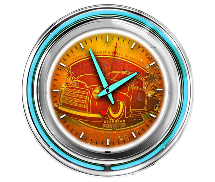 1951 GMC Neon Lit Retro Wall Clock
