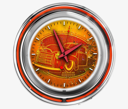 1951 GMC Neon Lit Retro Wall Clock