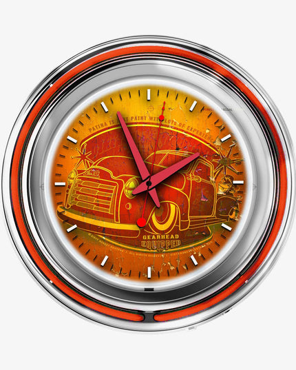 1951 GMC Neon Lit Retro Wall Clock