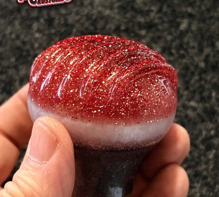 'Groovy' Red Metal Flake Shifter Knob 05