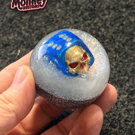 Fast Ball - Skull Dice Metal Flake Shifter Knob - 01
