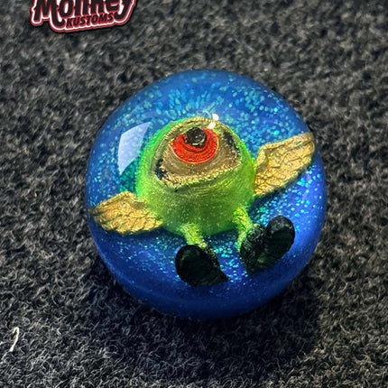 Fast Ball - Winged Eyeball Metal Flake Shifter Knob - 01