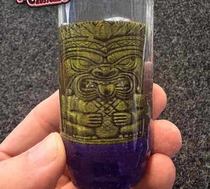 Slim Jim - Green Tiki Totem Metal Flake Shifter Knob - 01