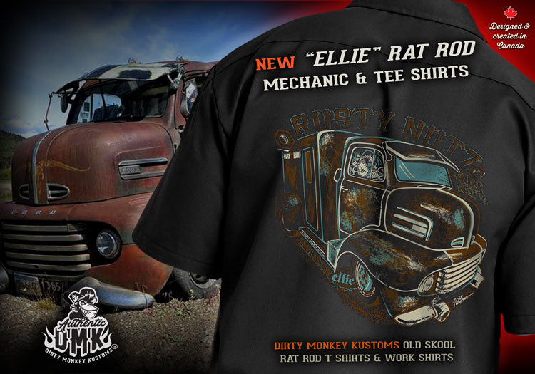 Custom Work Shirts ~ Hot Rod | Rat Rod | Rockabilly Styles S - Primer Grey - Dickies - Dirty Monkey Kustoms