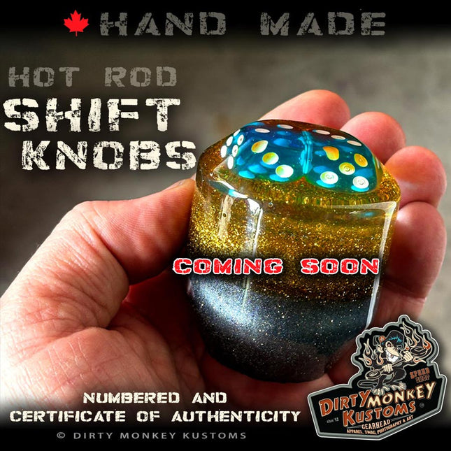 Low Ball - Gold Metal Flake Dice Shifter Knob - 01