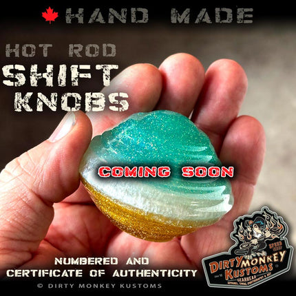 'Fly'n Saucer' Hot Rod Metal Flake Shifter Knob 3
