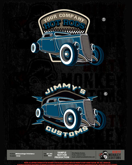 ライセンス可能な1934年フォードのイラスト