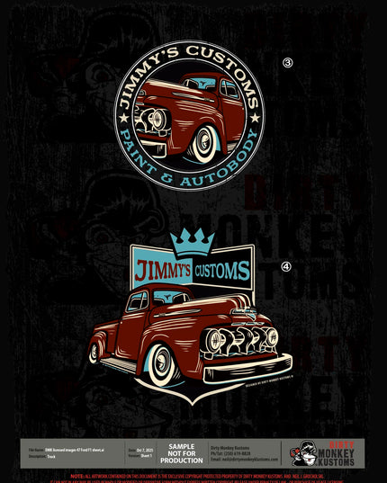 ライセンス可能な1951年式フォードF1のイラスト