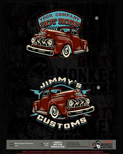 ライセンス可能な1951年式フォードF1のイラスト