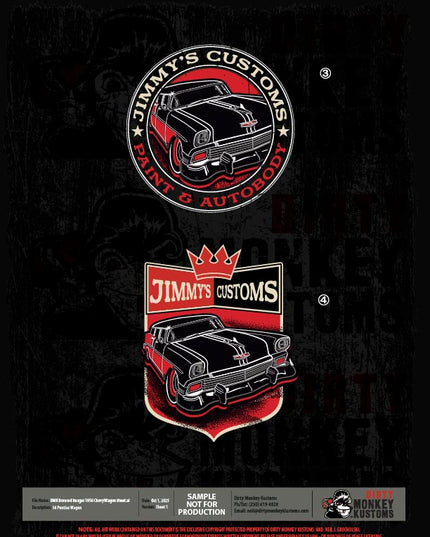 ライセンス可能な1956年式シボレーワゴンのイラスト