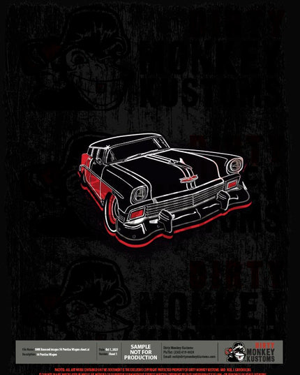 ライセンス可能な1956年式シボレーワゴンのイラスト