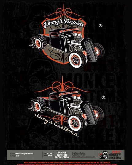 ライセンス可能な1934年式フォードトラックのイラスト