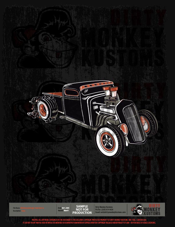 ライセンス可能な1934年式フォードトラックのイラスト