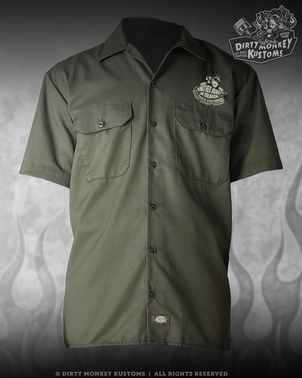No Air Bags - Limited Edition  Mechanic Shirt (Olive Green)