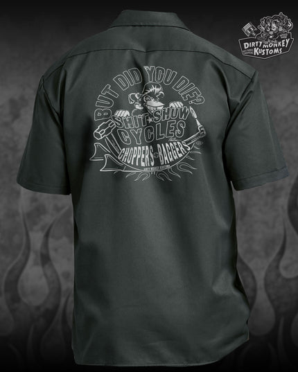Shit Show Cycles™ - But Did You Die - Limited Edition  Mechanic Shirt (green)