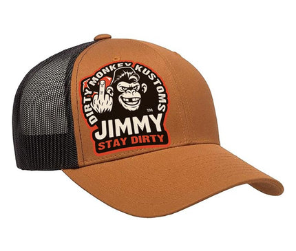 Jimmy The Dirty Monkey Hat - in Caramel/Black