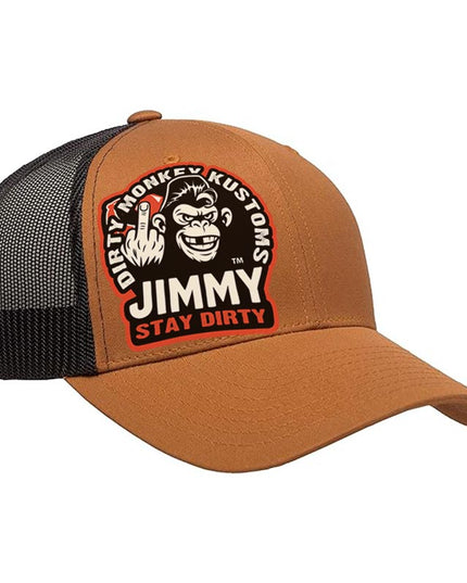 Jimmy The Dirty Monkey Hat - in Caramel/Black