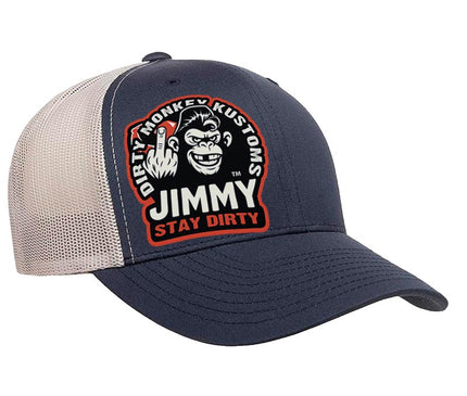 Jimmy The Dirty Monkey Hat - in Navy / Silver