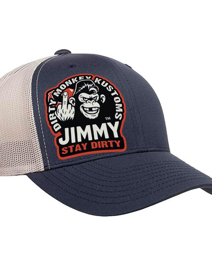 Jimmy The Dirty Monkey Hat - in Navy / Silver