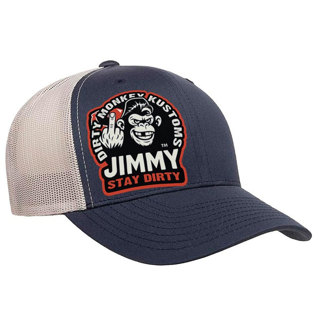 Jimmy The Dirty Monkey Hat - in Navy / Silver