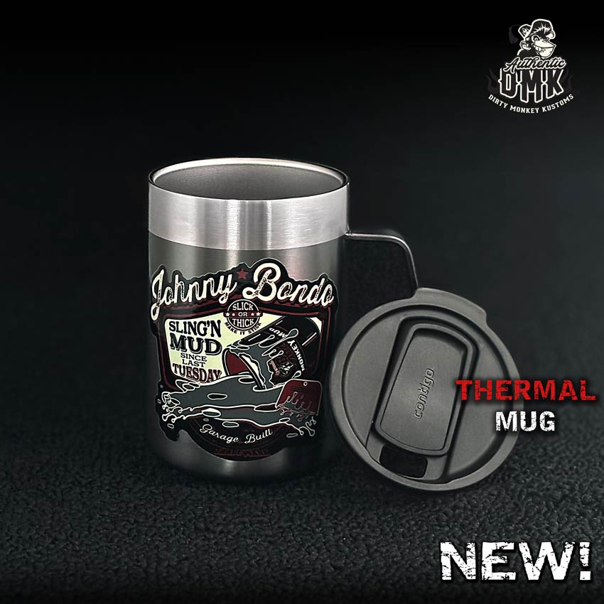 Taza térmica de Johnny Bondo (14 oz)