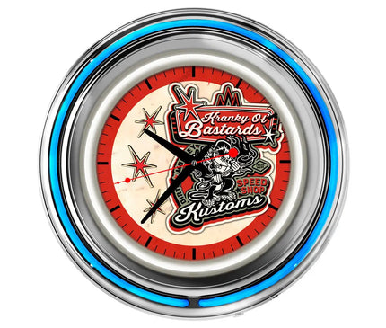 Kranky Old Bastards Neon Retro Wall Clock