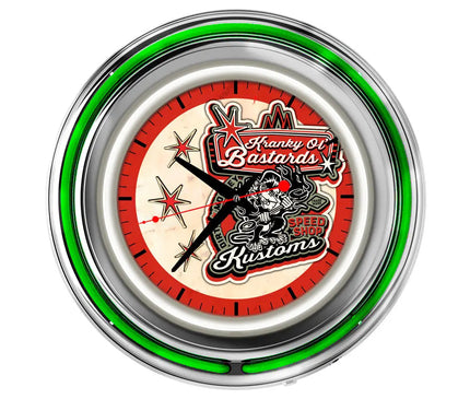 Kranky Old Bastards Neon Retro Wall Clock