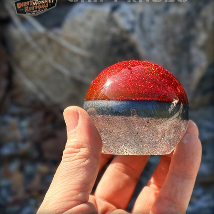 Cannon Ball - Red Metal Flake Shifter Knob - 01