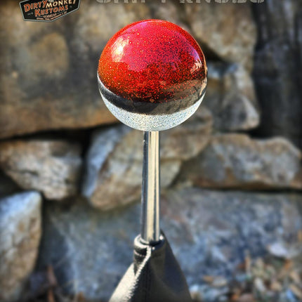 Cannon Ball - Red Metal Flake Shifter Knob - 01