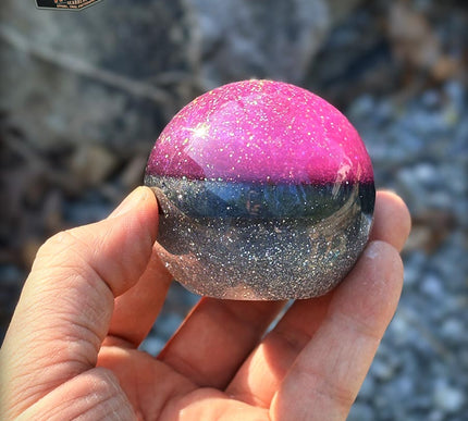 Cannon Ball - Pink Metal Flake Shifter Knob - 02